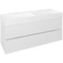 Sapho Odetta szafka 118x43,5x50 cm podumywalkowa wisząca biały połysk DT120-3030 zdj.1