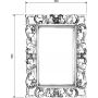 Sapho Samblung lustro 80x60 cm prostokątne rama srebrna IN115 zdj.2