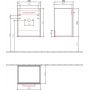 Villeroy & Boch Avento szafka 43 cm podumywalkowa wisząca prawa Crystal Grey A88701B1 zdj.2