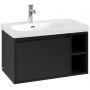 Villeroy & Boch Skyla szafka 77,2x43,9x43,6 cm podumywalkowa wisząca lewa Volcano Black C78800VL zdj.3