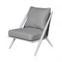 Miloo Home Beri krzesło ogrodowe aluminium białe/szary beż ML10862 zdj.3