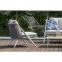 Miloo Home Beri krzesło ogrodowe aluminium białe/szary beż ML10862 zdj.2