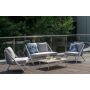 Miloo Home Beri stolik ogrodowy kawowy aluminium białe/szkło szare ML10864 zdj.2