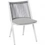 Miloo Home Beri krzesło ogrodowe obiadowe aluminium białe/szary beż ML10991 zdj.1