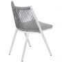 Miloo Home Beri krzesło ogrodowe obiadowe aluminium białe/szary beż ML10991 zdj.4