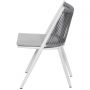 Miloo Home Beri krzesło ogrodowe obiadowe aluminium białe/szary beż ML10991 zdj.5
