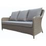 Miloo Home Grace sofa ogrodowa 3-osobowa ekorattan/tkanina szary ML5421 zdj.1