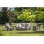 Miloo Home Grace sofa ogrodowa 3-osobowa ekorattan/tkanina szary ML5421 zdj.2