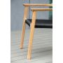 Miloo Home Volta Edge krzesło ogrodowe obiadowe drewno teak/czarny poliester ML9096 zdj.6