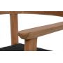 Miloo Home Volta Edge krzesło ogrodowe obiadowe drewno teak/czarny poliester ML9096 zdj.2