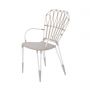 Miloo Home Ivy krzesło ogrodowe obiadowe aluminium/ekorattan beż/biały ML9172 zdj.1