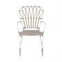 Miloo Home Ivy krzesło ogrodowe obiadowe aluminium/ekorattan beż/biały ML9172 zdj.7