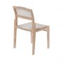 Miloo Home Tori krzesło ogrodowe obiadowe drewno teak bielone/sznurek biały ML9174 zdj.2