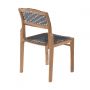 Miloo Home Tori krzesło ogrodowe obiadowe drewno teak naturalne/sznurek czarny ML9175 zdj.2