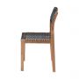 Miloo Home Tori krzesło ogrodowe obiadowe drewno teak naturalne/sznurek czarny ML9175 zdj.3