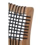 Miloo Home Tori krzesło ogrodowe obiadowe drewno teak naturalne/sznurek czarny ML9175 zdj.4