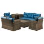 Mirpol Ocean zestaw mebli ogrodowych 7-osobowy stół z dwoma sofami, dwa fotele oraz stolik boczny MIR-21637 zdj.1