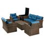 Mirpol Ocean zestaw mebli ogrodowych 7-osobowy stół z dwoma sofami, dwa fotele oraz stolik boczny MIR-21637 zdj.5