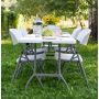 Mirpol Vivid zestaw mebli ogrodowych 6-osobowy stół cateringowy i krzesła biały (VIVID180C, VIVID56) zdj.8
