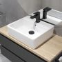 Oltens Hyls umywalka 58,5x44 cm nablatowa prostokątna z powłoką SmartClean biała 41810000 zdj.8