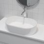 Oltens Lom umywalka 55x34 cm nablatowa owalna z powłoką SmartClean biała 40811000 zdj.8
