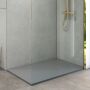 Oltens Bergytan brodzik 140x70 cm prostokątny RockSurface szary beton 15105700 zdj.4