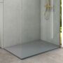 Oltens Bergytan brodzik 140x90 cm prostokątny RockSurface szary beton 15107700 zdj.4