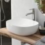 Oltens Hamnes Thin umywalka 49,5x35,5 cm nablatowa owalna z powłoką SmartClean biała 40819000 zdj.17