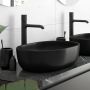 Oltens Hamnes umywalka 49x39,5 cm nablatowa owalna z powłoką SmartClean czarny mat 40800300 zdj.11