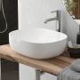 Oltens Hamnes Thin umywalka 60,5x41,5 cm nablatowa owalna z powłoką SmartClean biała 40820000 zdj.19