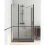 Oltens Verdal drzwi prysznicowe 100 cm czarny mat/szkło przezroczyste 21205300 zdj.4