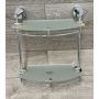 Outlet - Stella Classic półka łazienkowa 35 cm podwójna szkło mat/chrom 07.811 zdj.4