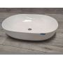 Outlet - Oltens Hamnes Thin umywalka 60,5x41,5 cm owalna nablatowa biała 40320000 zdj.3