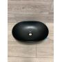 Outlet - Oltens Hamnes Thin umywalka 49,5x35,5 cm nablatowa owalna z powłoką SmartClean czarny mat 40819300 zdj.3