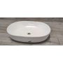 Outlet - Oltens Hamnes Thin umywalka 60,5x41,5 cm nablatowa owalna z powłoką SmartClean biała 40820000 zdj.3