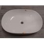 Outlet - Oltens Hamnes Thin umywalka 60,5x41,5 cm nablatowa owalna z powłoką SmartClean biała 40820000 zdj.2