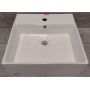 Outlet - Oltens Hyls umywalka 47 cm nablatowa kwadratowa z powłoką SmartClean biała 41809000 zdj.2