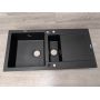 Outlet - Oltens Gravan zlewozmywak granitowy 1,5-komorowy z ociekaczem 100x50 cm czarny mat 72300300 zdj.2