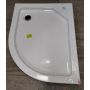 Outlet - New Trendy New Maxima brodzik 100x80 cm półokrągły asymetryczny lewy biały B-0338 zdj.2