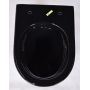 Outlet - Rea Carlo Mini miska WC z deską wolnoopadającą wisząca bez kołnierza czarny zdj.2