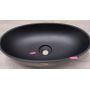 Outlet - Omnires Shell M+ umywalka 60x35 cm owalna nablatowa czarna SHELLUNBLV zdj.5
