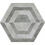 Paradyż Scratch dekoracja podłogowa Grys Heksagon A 26x29,8cm Mat zdj.1