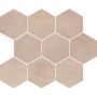 Opoczno Arlequini mosaic hexagon mozaika ścienna 28x33,7 cm beżowy mat zdj.2