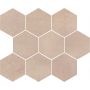 Opoczno Arlequini mosaic hexagon mozaika ścienna 28x33,7 cm beżowy mat zdj.3
