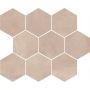 Opoczno Arlequini mosaic hexagon mozaika ścienna 28x33,7 cm beżowy mat zdj.4