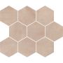 Opoczno Arlequini mosaic hexagon mozaika ścienna 28x33,7 cm beżowy mat zdj.5