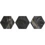 Oset Marquina gold hex płytka ścienno-podłogowa 20x24 cm czarny satynowy zdj.1