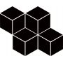 Paradyż mozaika ścienna 20,4x23,8 cm uniwersalna prasowana romb hexagon czarna zdj.2