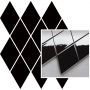 Paradyż mozaika ścienna 20,6x23,7 cm uniwersalna prasowana romb pillow czarna zdj.1