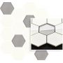 Paradyż mozaika ścienna 22x25,5 cm uniwersalna prasowana hexagon mix biały/szary zdj.1